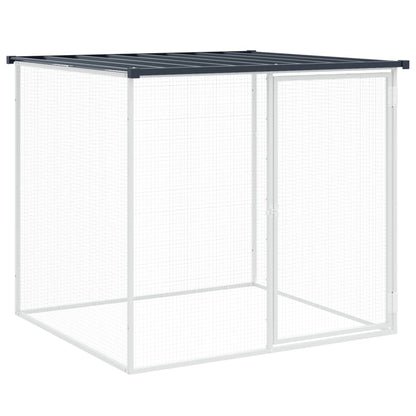 vidaXL Chicken Cage with Roof Anthracite 803x98x90 cm Galvanised Steel 6