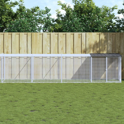 vidaXL Chicken Cage with Roof Anthracite 803x98x90 cm Galvanised Steel 1
