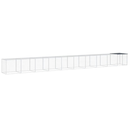 vidaXL Chicken Cage with Roof Anthracite 1003x98x90cm Galvanised Steel 2