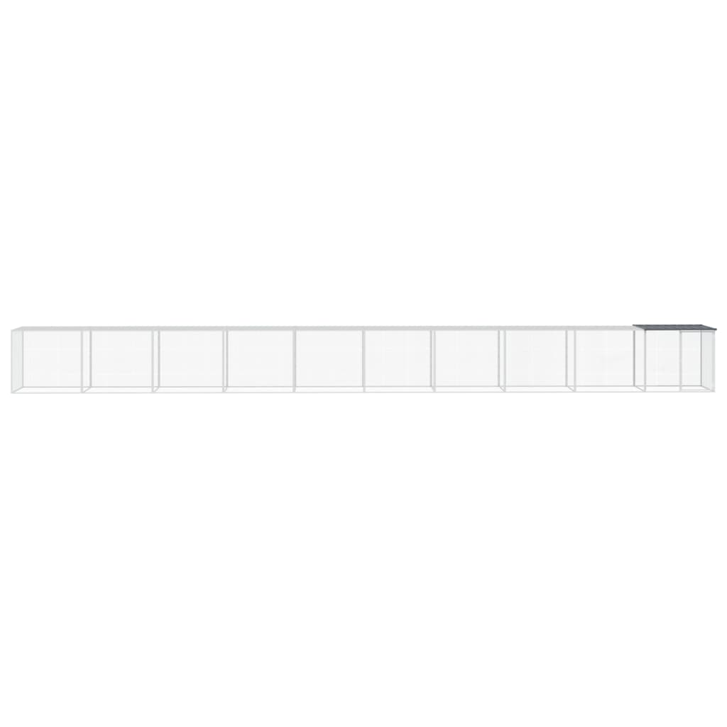 vidaXL Chicken Cage with Roof Anthracite 1003x98x90cm Galvanised Steel 3