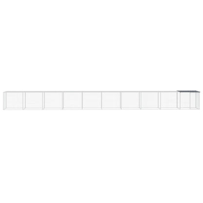 vidaXL Chicken Cage with Roof Anthracite 1003x98x90cm Galvanised Steel 3