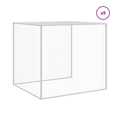 vidaXL Chicken Cage with Roof Anthracite 1003x98x90cm Galvanised Steel 5