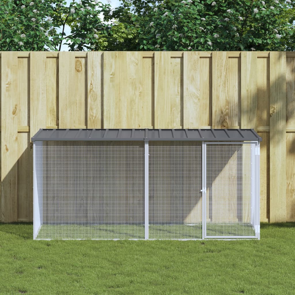 vidaXL Chicken Cage with Roof Galvanised Steel