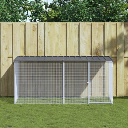 vidaXL Chicken Cage with Roof Galvanised Steel