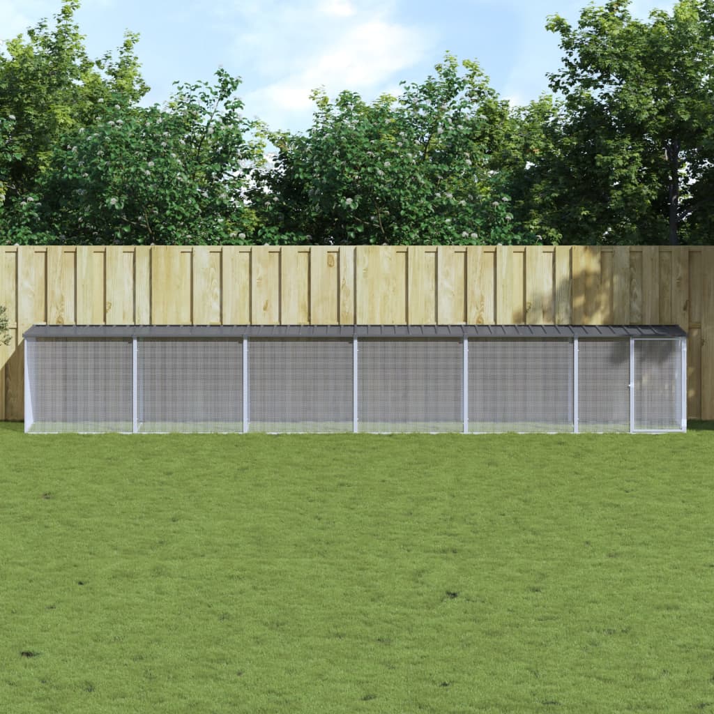 vidaXL Chicken Cage with Roof Galvanised Steel