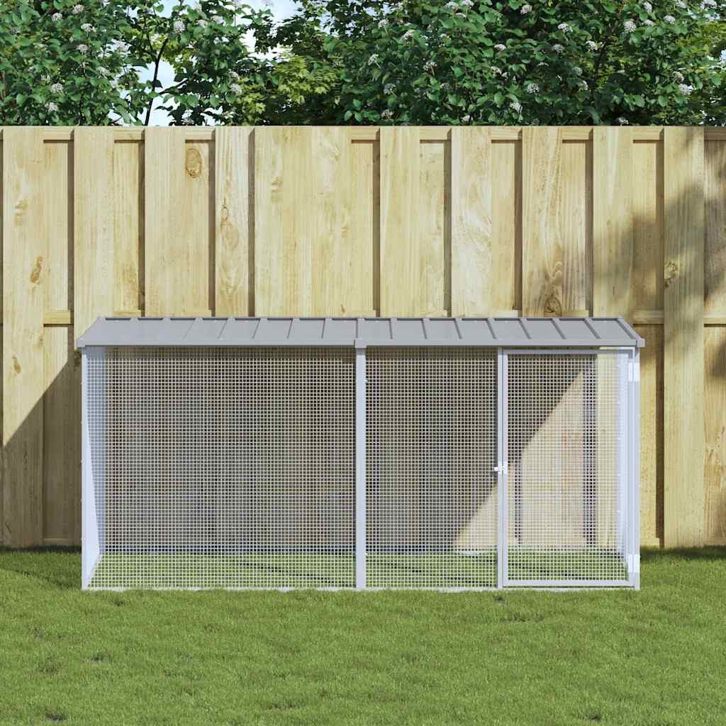 vidaXL Chicken Cage with Roof Galvanised Steel