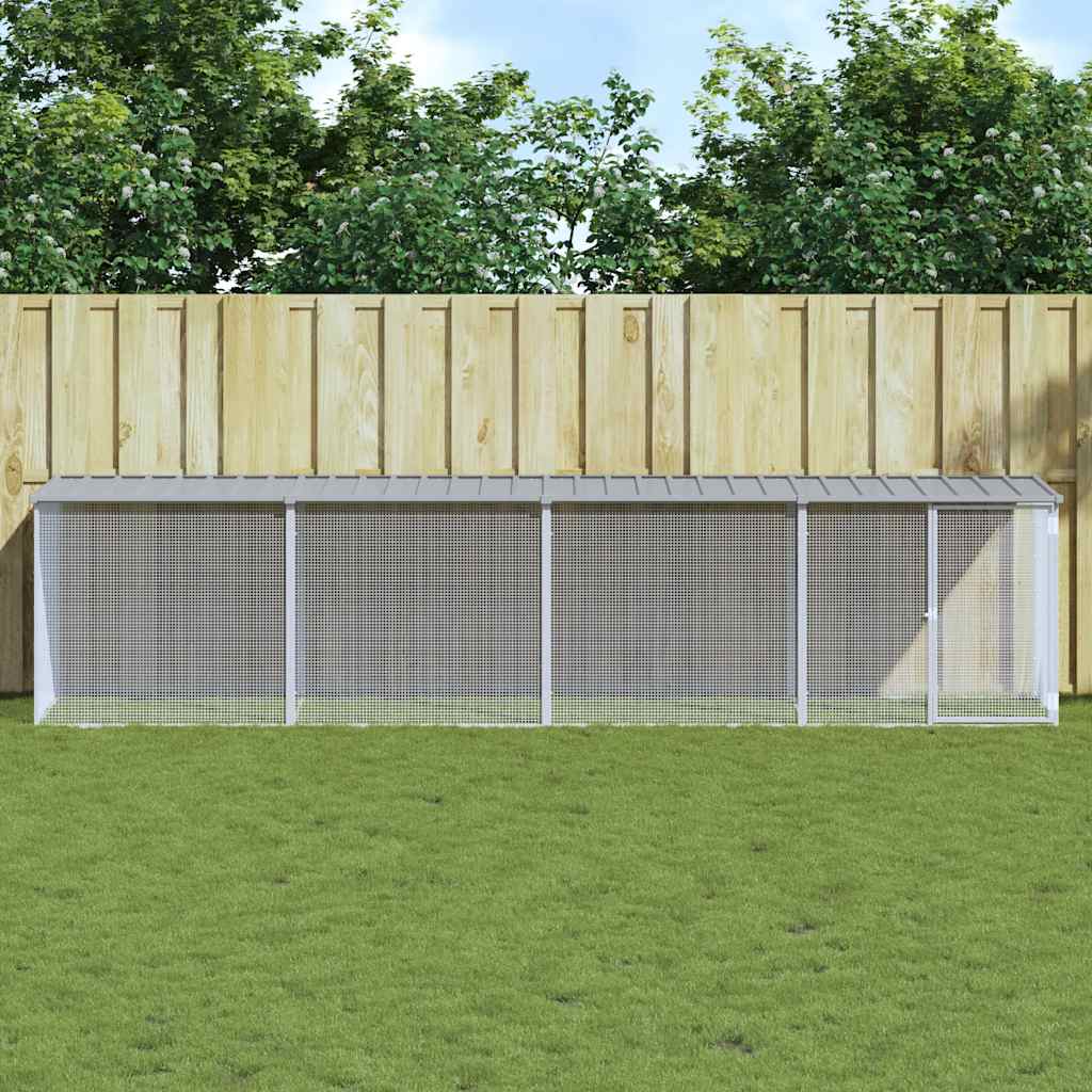 vidaXL Chicken Cage with Roof Galvanised Steel