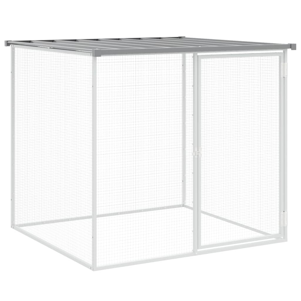 vidaXL Chicken Cage with Roof Light Grey 603x98x90 cm Galvanised Steel 6