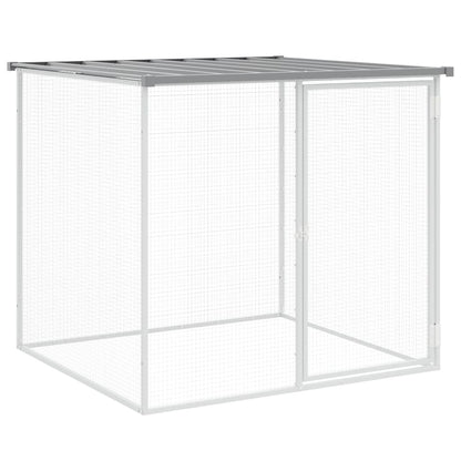 vidaXL Chicken Cage with Roof Light Grey 603x98x90 cm Galvanised Steel 6