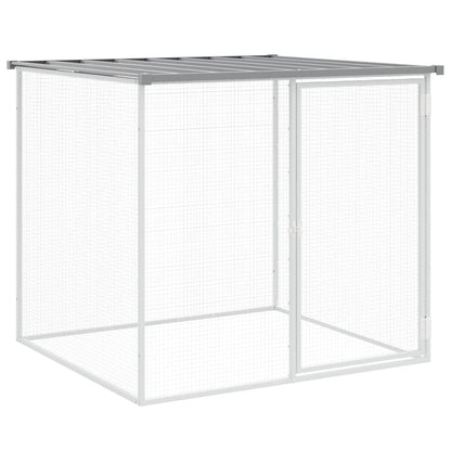 vidaXL Chicken Cage with Roof Light Grey 803x98x90 cm Galvanised Steel 4
