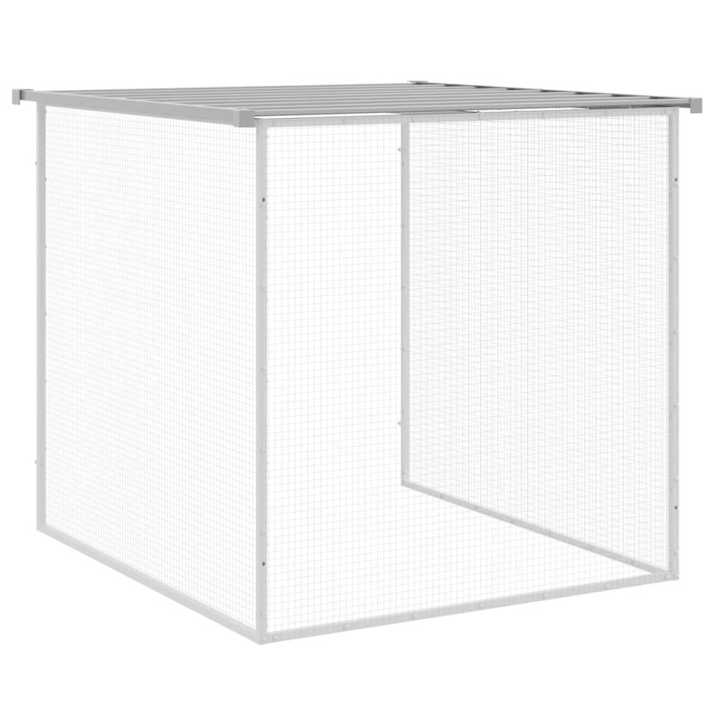 vidaXL Chicken Cage with Roof Light Grey 803x98x90 cm Galvanised Steel 6