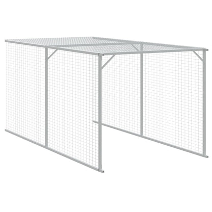 vidaXL Chicken Cage with Run Anthracite 117x609x123cm Galvanised Steel 5
