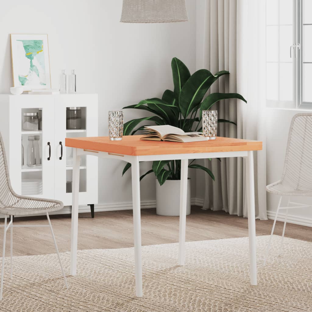 Table Top Square Solid Wood Beech Brown 60 x 60 x 4 cm – 90 x 90 x 4 cm 70 x 70 x 4 cm