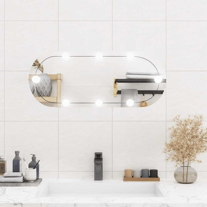 Wall Mirror Lights Glass with LED 30 cm 70 cm Oval