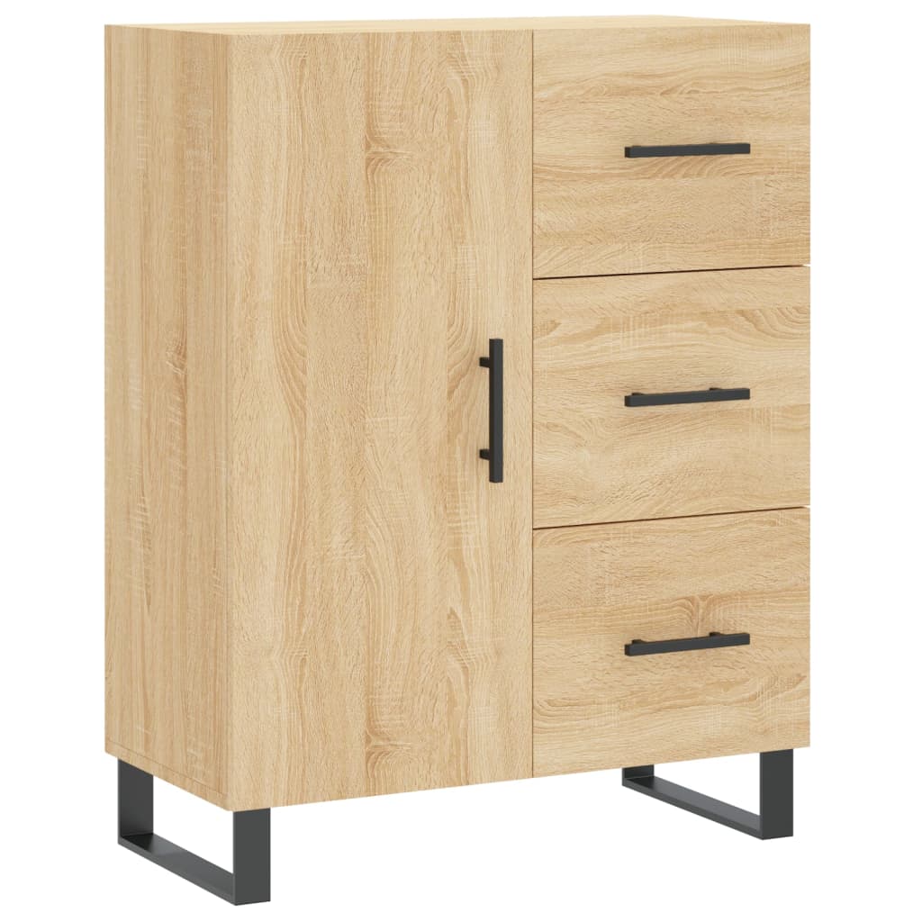 Highboard 69.5x34x180 cm Engineered Wood 1 Door 3 Drawers Sonoma oak
