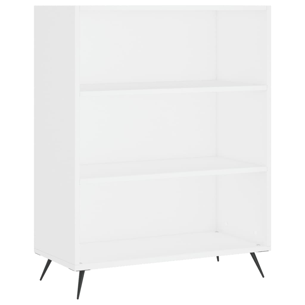 Highboard 69.5x32.5x180 cm Engineered Wood 3 Shelves White