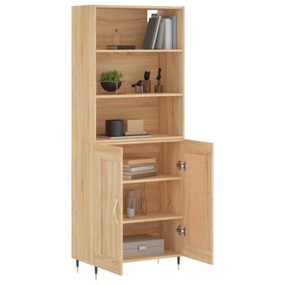 Highboard 69.5x34x180 cm Engineered Wood 2 Wood Doors Sonoma oak