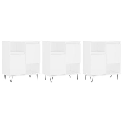 vidaXL Sideboards 3 pcs White Engineered Wood 2