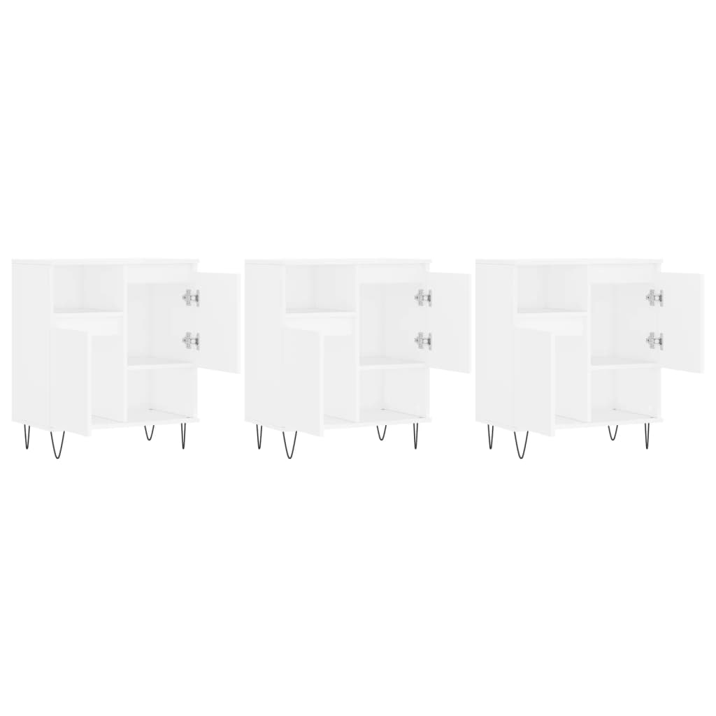Sideboards Engineered Wood 3 pcs White