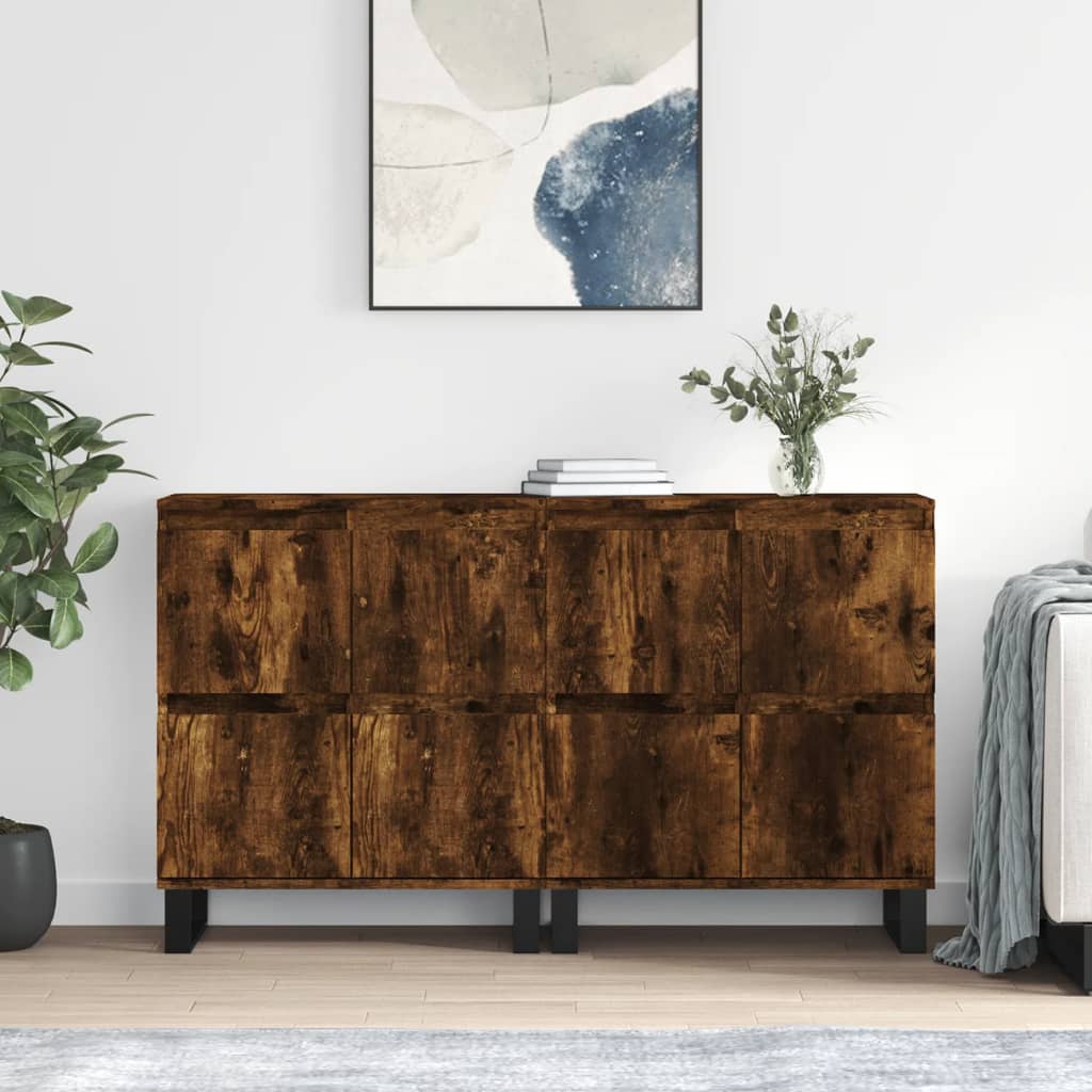 Sideboards Engineered Wood 2 pcs Smoked oak