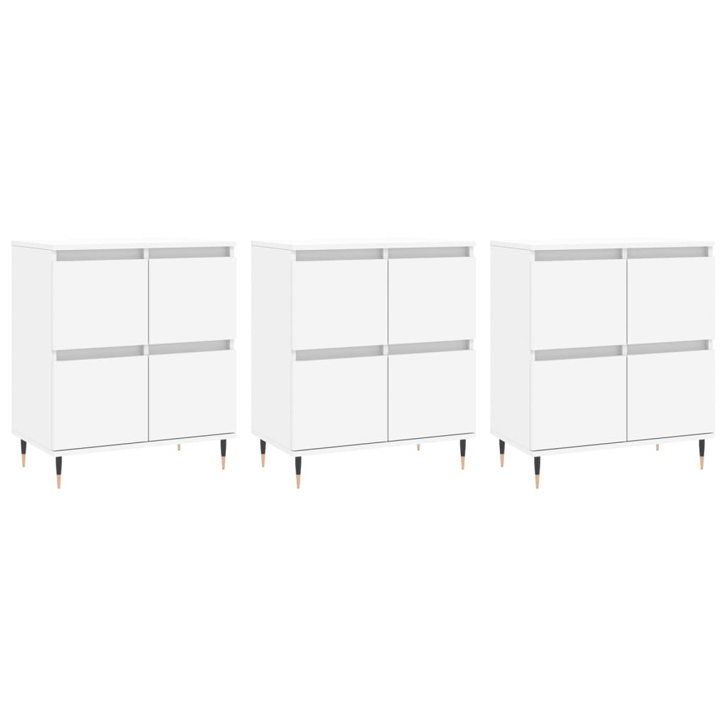 vidaXL Sideboards 3 pcs White Engineered Wood 2