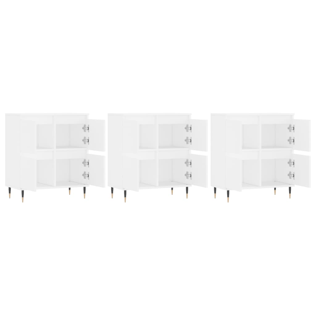 vidaXL Sideboards 3 pcs White Engineered Wood 3