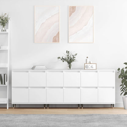 vidaXL Sideboards 3 pcs White Engineered Wood 1