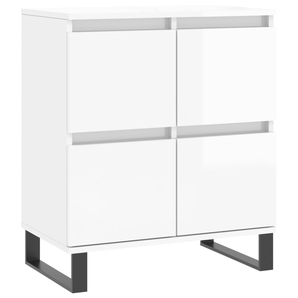 vidaXL Sideboards 3 pcs High Gloss White Engineered Wood 5