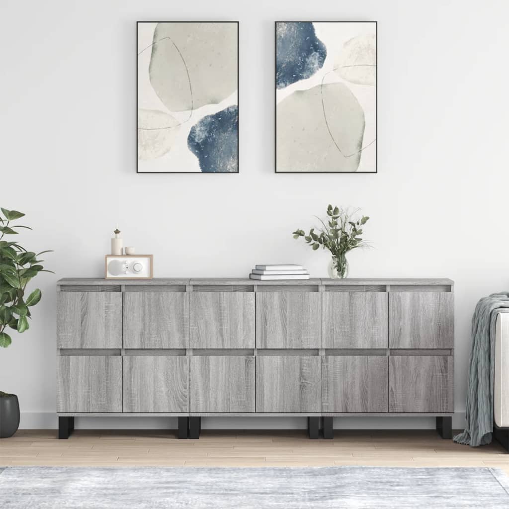vidaXL Sideboards Engineered Wood 3 pcs