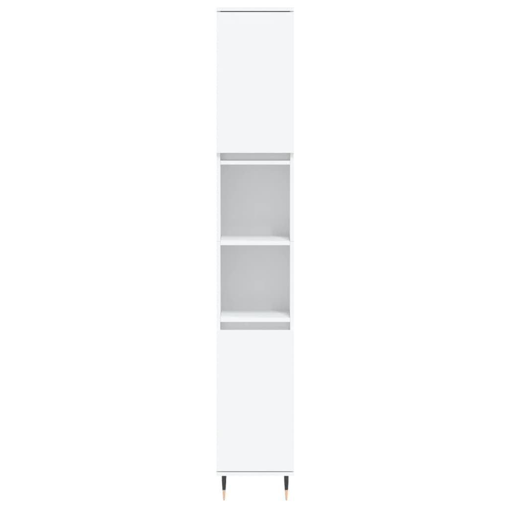 vidaXL 3 Piece Bathroom Furniture Set White Engineered Wood 6