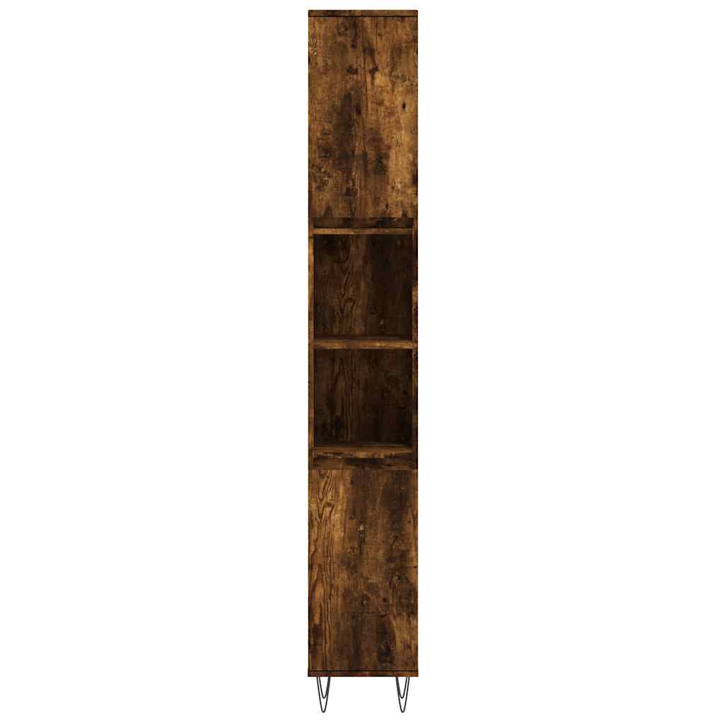 3 Piece Bathroom Furniture Set Engineered Wood Smoked oak