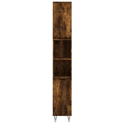 3 Piece Bathroom Furniture Set Engineered Wood Smoked oak