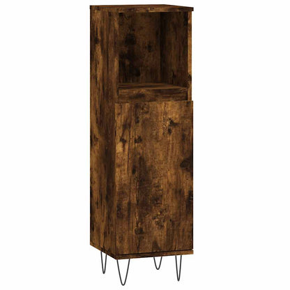 3 Piece Bathroom Furniture Set Engineered Wood Smoked oak