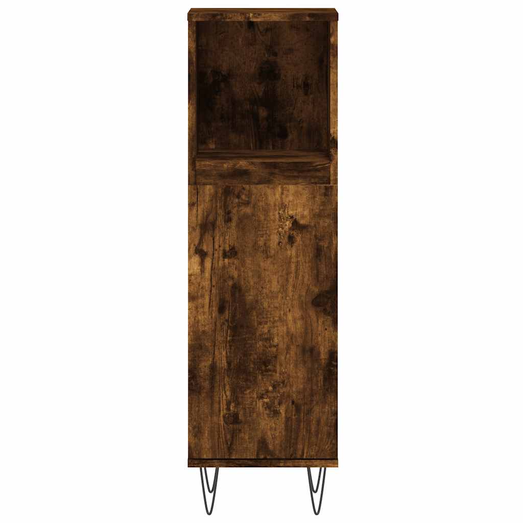 3 Piece Bathroom Furniture Set Engineered Wood Smoked oak