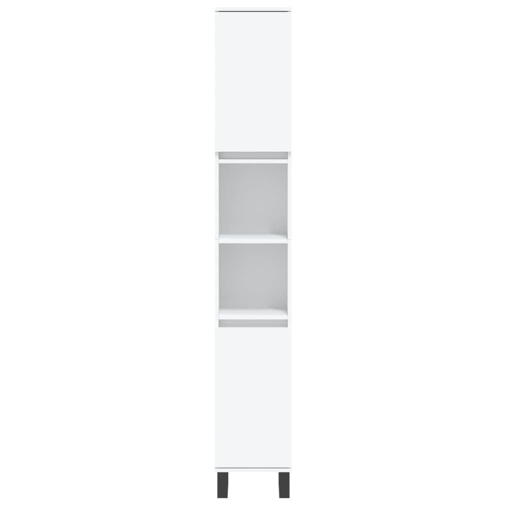 vidaXL 3 Piece Bathroom Furniture Set White Engineered Wood 6