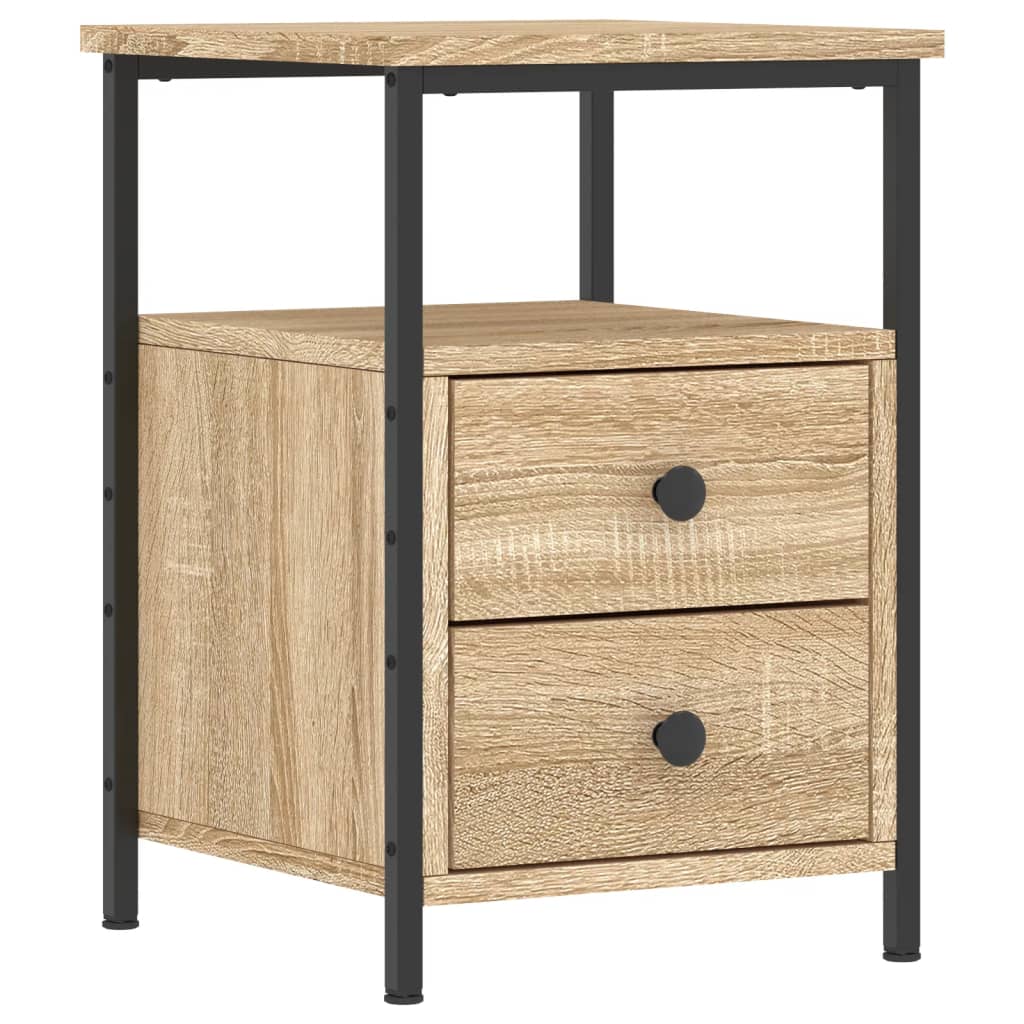 Bedside Cabinet 34x35,5x50 cm Engineered Wood Sonoma oak 1