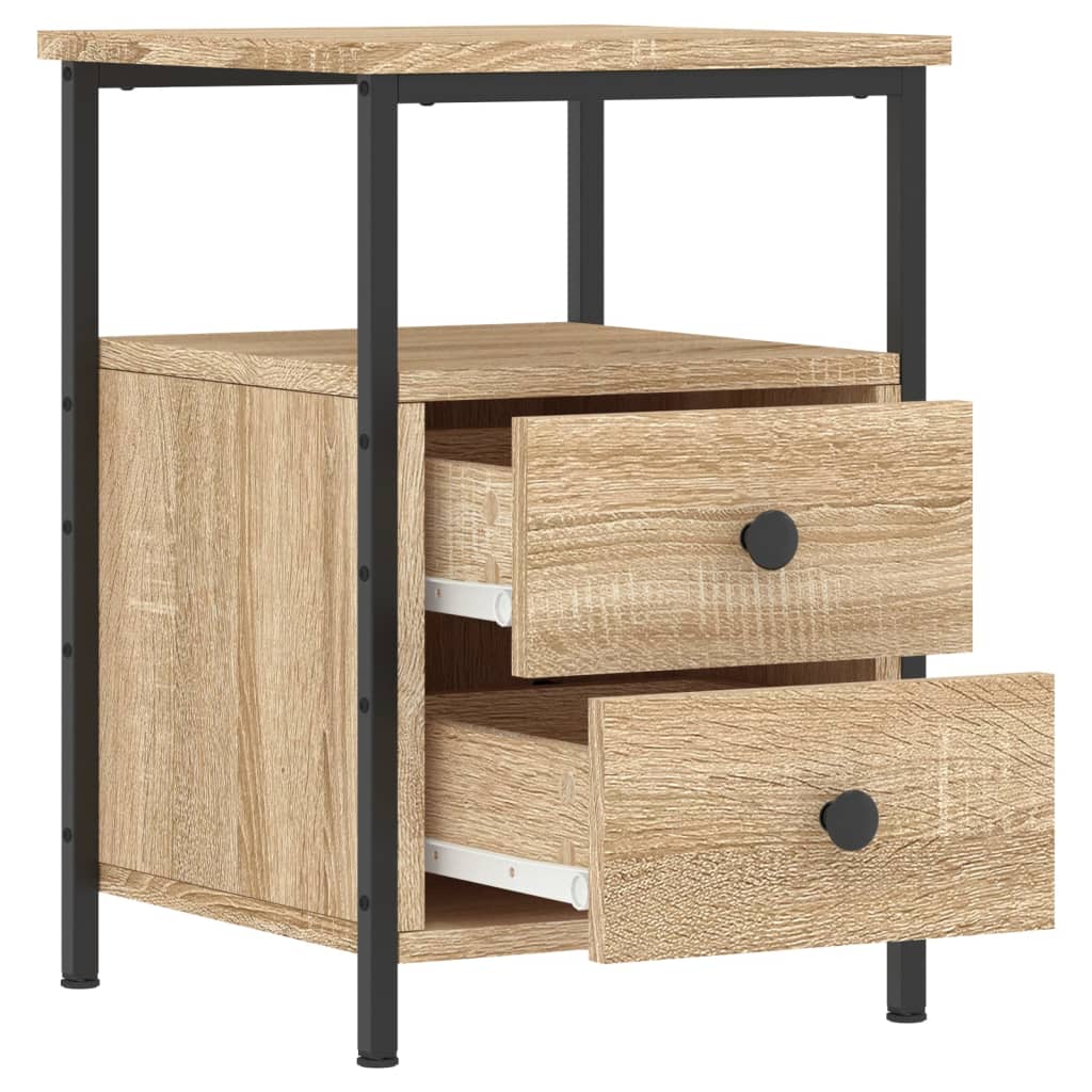 Bedside Cabinet 34x35,5x50 cm Engineered Wood Sonoma oak 1