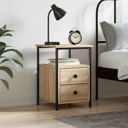 Bedside Cabinet 34x35,5x50 cm Engineered Wood Sonoma oak 1