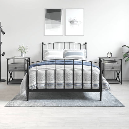 Bedside Cabinets 40x42x55 cm Engineered Wood Grey sonoma 2