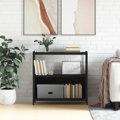 Bookshelf 80x30x78,5 cm Engineered Wood and Iron Black