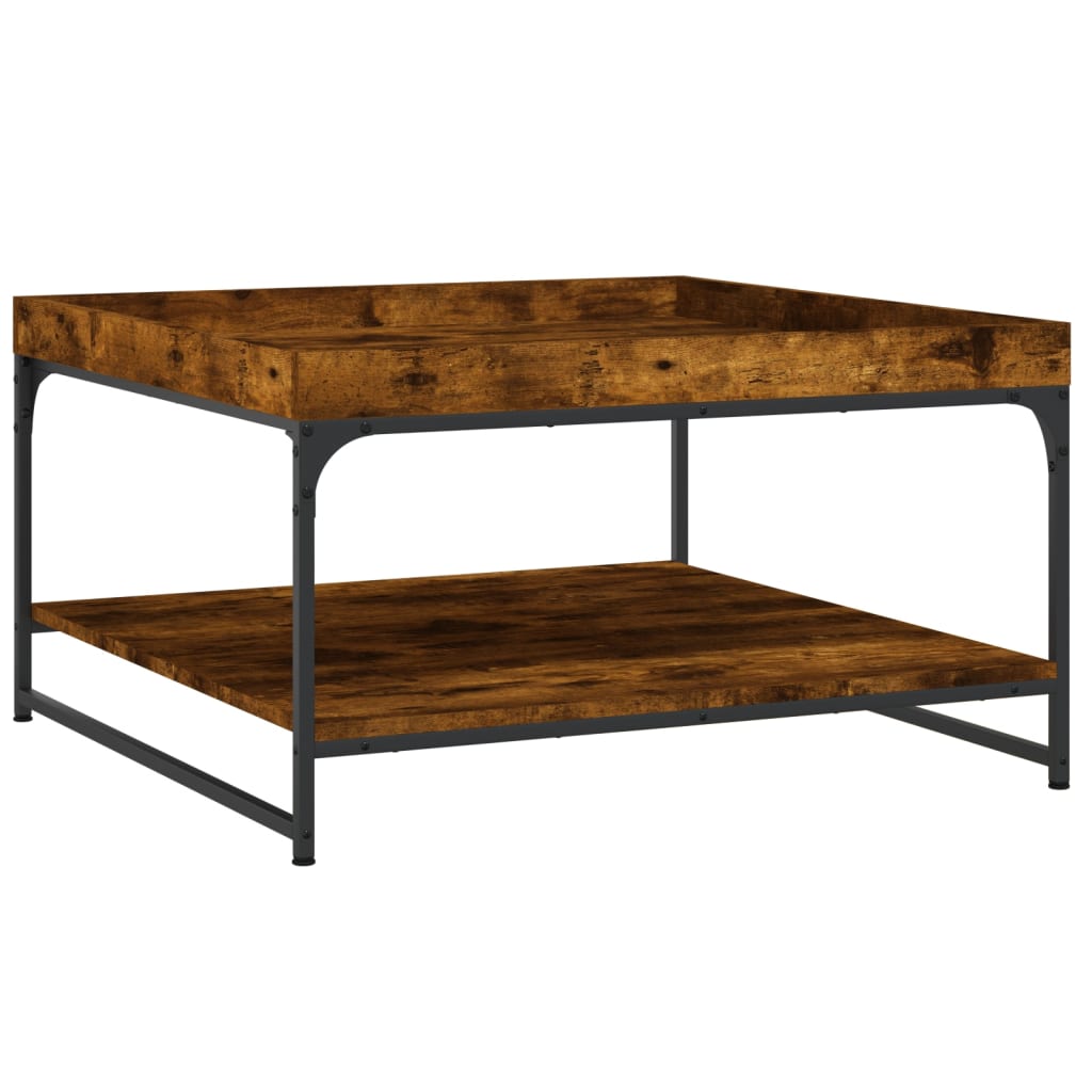 Coffee Table 49,5x49,5x45 cm Engineered Wood Smoked oak