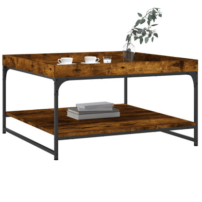 Coffee Table 49,5x49,5x45 cm Engineered Wood Smoked oak