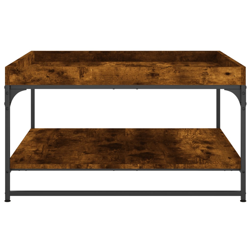 Coffee Table 49,5x49,5x45 cm Engineered Wood Smoked oak