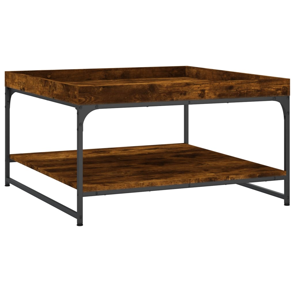 Coffee Table 49,5x49,5x45 cm Engineered Wood Smoked oak