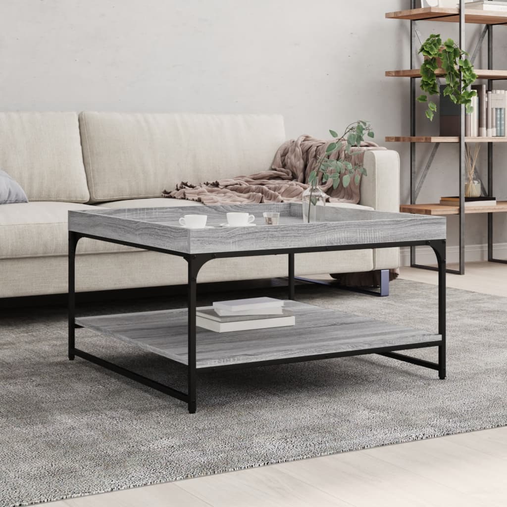 Coffee Table 49,5x49,5x45 cm Engineered Wood Grey sonoma