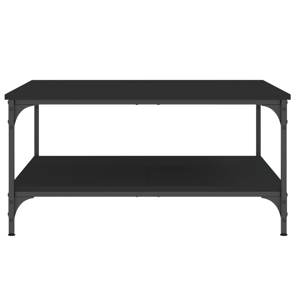 Coffee Table 80x80x40 cm Engineered Wood Black