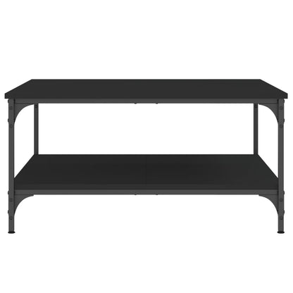 Coffee Table 80x80x40 cm Engineered Wood Black