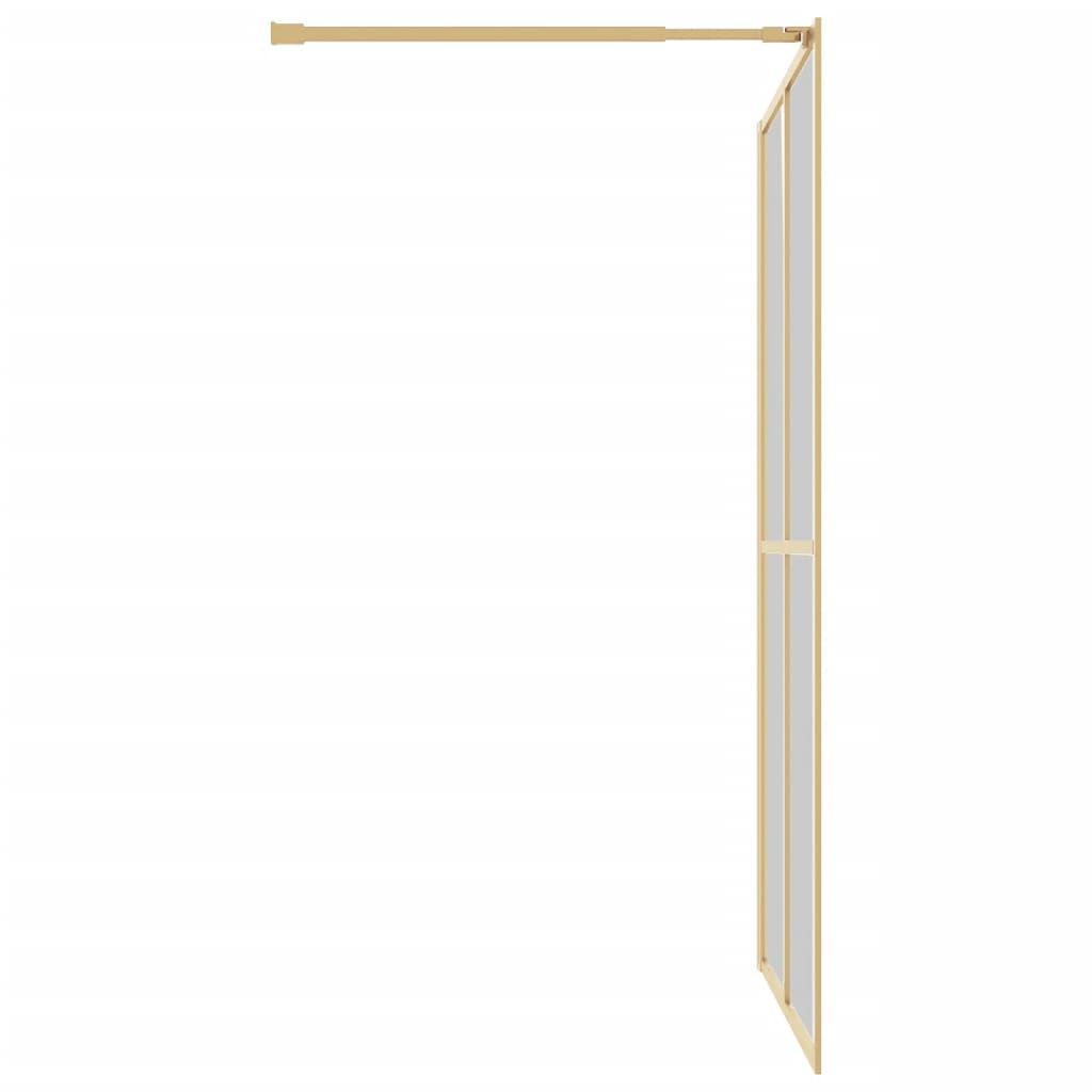 vidaXL Walk-in Shower Wall with Clear ESG Glass Gold 140x195 cm 4