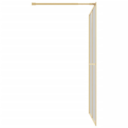 vidaXL Walk-in Shower Wall with Clear ESG Glass Gold 140x195 cm 4
