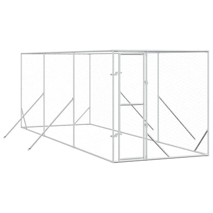 vidaXL Outdoor Dog Kennel Silver 2x6x2 m Galvanised Steel 2